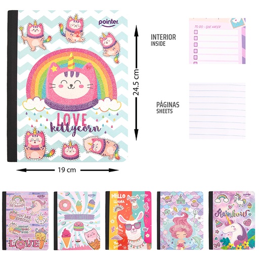 [80235-FC22G] CUADERNO RAYA ANCHA (INFANTIL) GLITTER