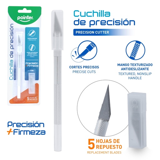 [A010-YJ-78-T] CUCHILLA DE PRECISION + 5 HOJAS DE REPUESTO