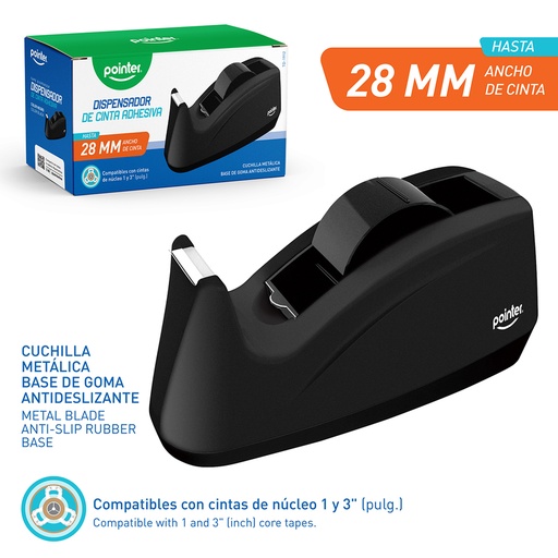 [TD-1912] DISPENSADOR DE CINTA ADHESIVA 28MM