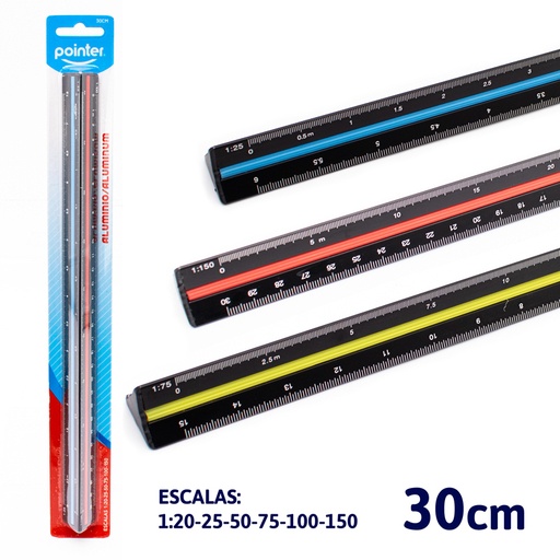[RU-22106] ESCALIMETRO METALICO 30cm