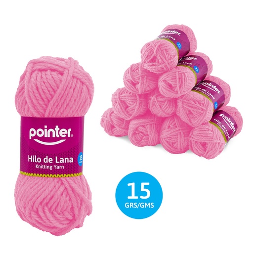 [KY-15G-PINK] HILO DE LANA PARA MANUALIDADES ROSADO - 15GRS
