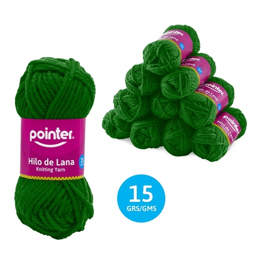 [KY-15G-DGR] HILO DE LANA PARA MANUALIDADES VERDE OSCURO - 15GRS