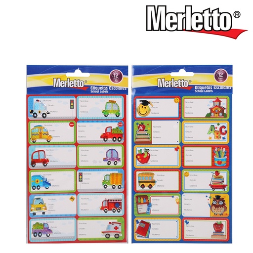 [780-6642401] ETIQUETAS ESCOLARES