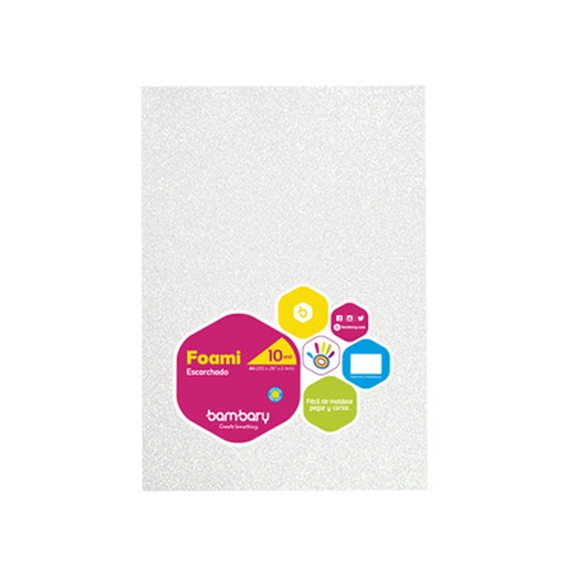 [102-6025/800] FOAMI ESCARCHADO BLANCO GRANDE (60X80CM)