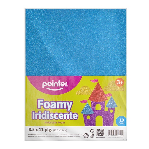 [IR-EVA-7005] FOAMI ESCARCHADO AZUL CIELO CARTA (20X30CM)