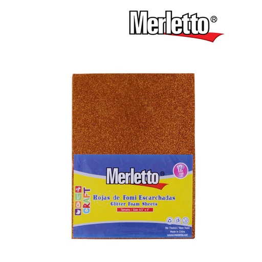 [780-750191626] FOAMI ESCARCHADO BRONCE CARTA (20X30CM)
