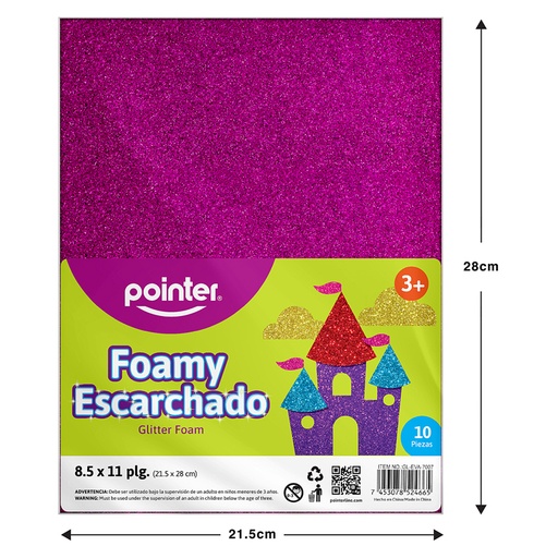 [GL-EVA-7007] FOAMI ESCARCHADO MORADO CARTA (20X30CN)
