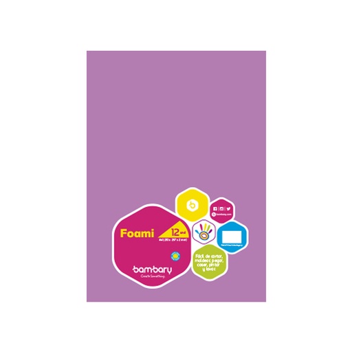 [102-1050/565] FOAMY LISO LILA CARTA - 20x30CM