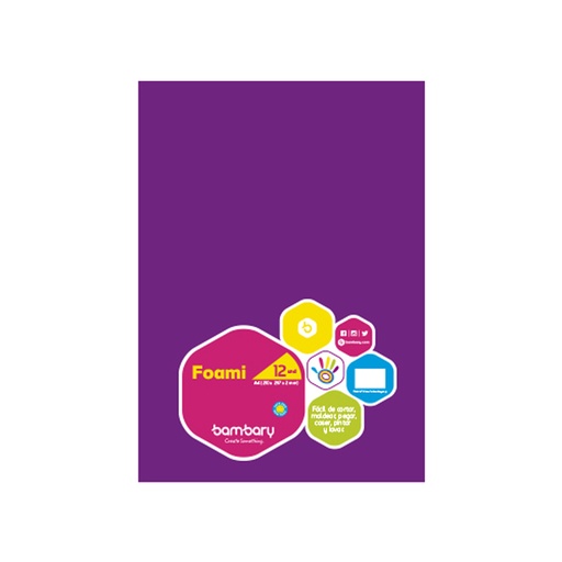 [102-1050/540] FOAMY LISO MORADO CARTA - 20x30CM