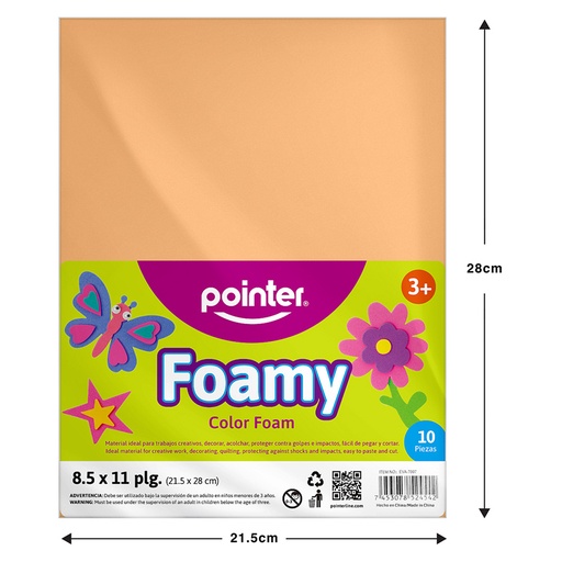 [EVA-7007] FOAMI LISO CARNE CARTA (20X30CM) 