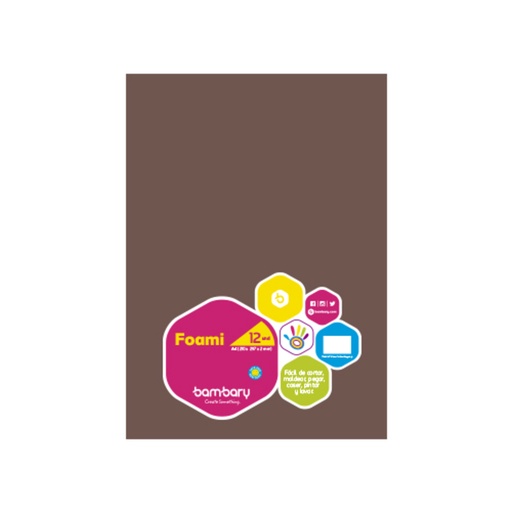 [102-1050/715] FOAMI LISO MARRON CARTA (20X30CM) 