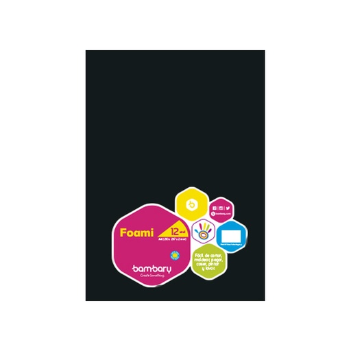 [102-1050/960] FOAMI LISO NEGRO CARTA (20X30XM) 