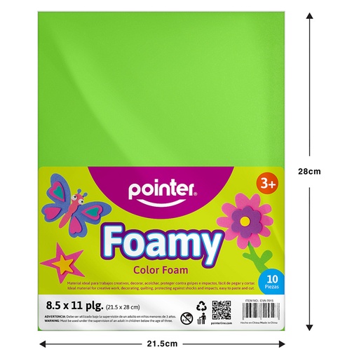 [EVA-7015] FOAMI LISO VERDE CARTA (20X30CM) 