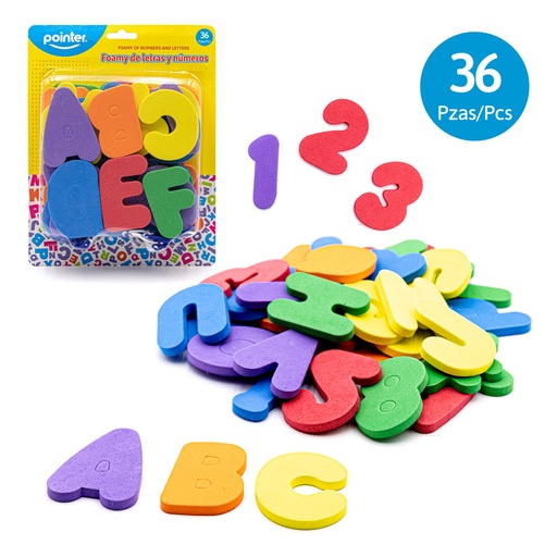 [A281-C1065] FOAMY DE LETRAS Y NUMEROS