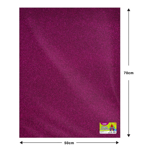 [GL-EVA-7005-57] FOAMI ESCARCHADO FUCSIA LAMINA (50X70CM) 