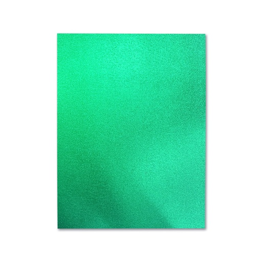 [553.010.7] FOAMI ESTAMPADO METALIZADO VERDE ESMERALDA DOBLECARTA (40X60CM)