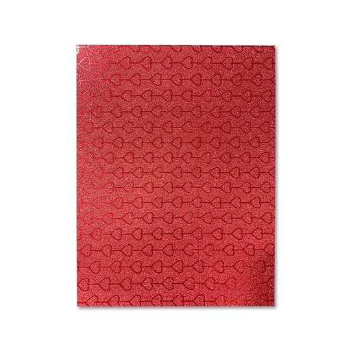 [048.001.7] FOAMI ESTAMPADO ROJO CORAZONES DOBLECARTA (40X60CM)