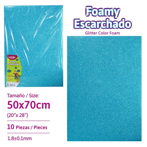 [GL-EVA-7010-57] FOAMI ESCARCHADO AZUL MEDIANO (50X70CM) 