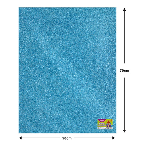 [GL-EVA-7010-57] FOAMY ESCARCHADO AZUL MEDIO - GRANDE (50x70CM) 