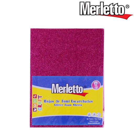 [780-036181617] FOAMI ESCARCHADO FUCSIA MEDIANO (50X70CM)