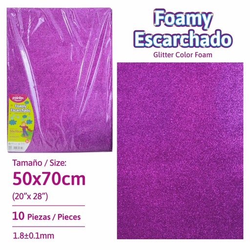 [GL-EVA-7007-57] FOAMI ESCARCHADO MORADO MEDIANO (50X70CM)
