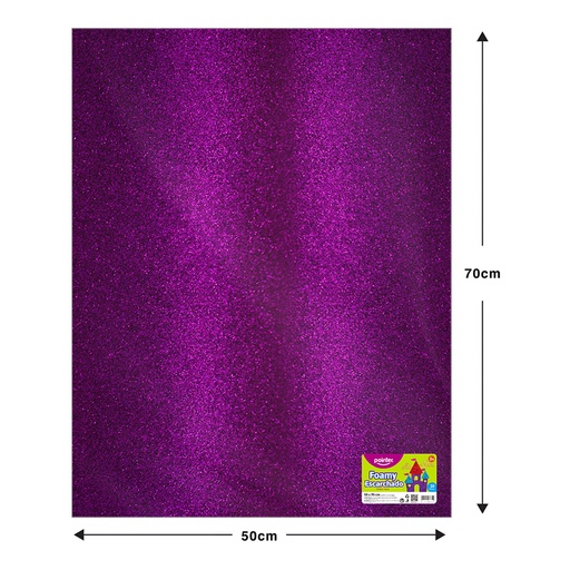 [GL-EVA-7007-57] FOAMI ESCARCHADO MORADO MEDIANO (50X70CM)