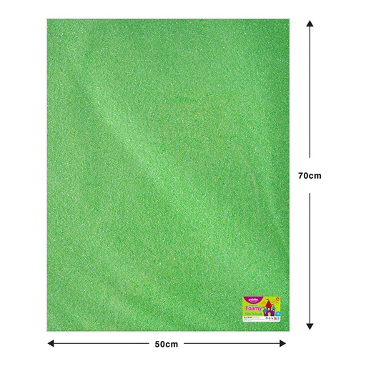 [IR-EVA-7001-57] FOAMI ESCARCHADO VERDE MANZANA MEDIANO (50X70CM) 