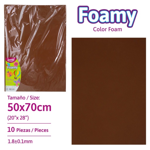 [EVA-7023-57] FOAMI LISO MARRON MEDIANO (50X70CM)