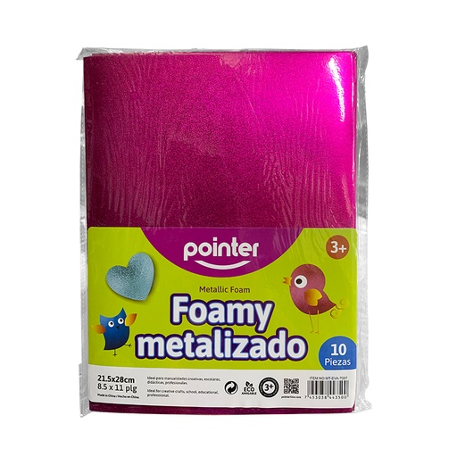 [MT-EVA-7007] FOAMY METALIZADO FUCSIA - CARTA (20x30CM)