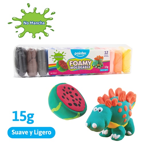 [SLC-23117] FOAMY MOLDEABLE x 12 COLORES