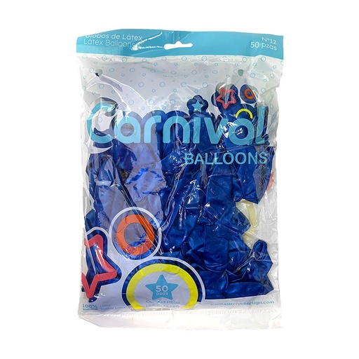 [ CA-G50-BLPER            ] GLOBOS DE 50 AZUL PERLADO 