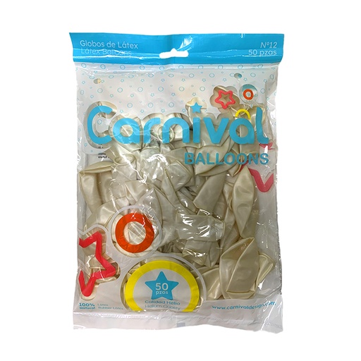 [ CA-G50-WHPER            ] GLOBOS DE 50 BLANCO PERLADO