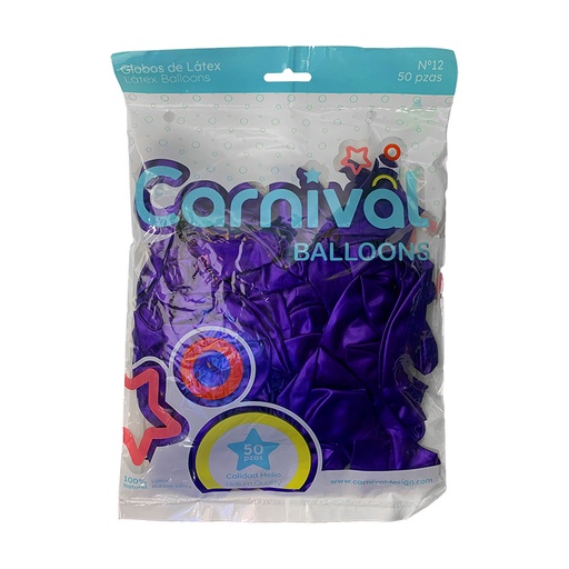 [ CA-G50-PUPER            ] GLOBOS DE 50 MORADO PERLADO