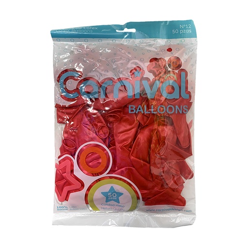[ CA-G50-REPER            ] GLOBOS DE 50 ROJO PERLADO 