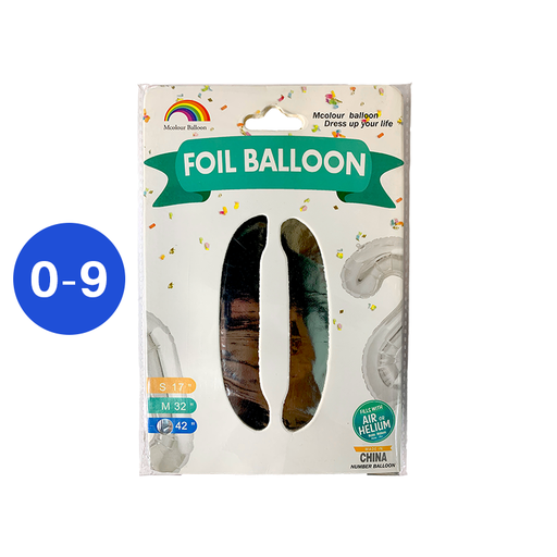 [A959-BLNB-BS] GLOBOS PLATEADO NUMEROS TALLA 42 