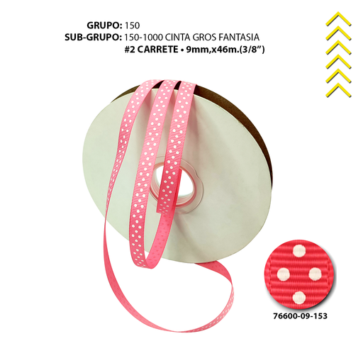 [76600-09-153] GROSS #2 FANTASIA - LUNARES BLANCO/FUCSIA