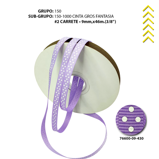 [76600-09-430] GROSS #2 FANTASIA - LUNARES BLANCO/VIOLETA