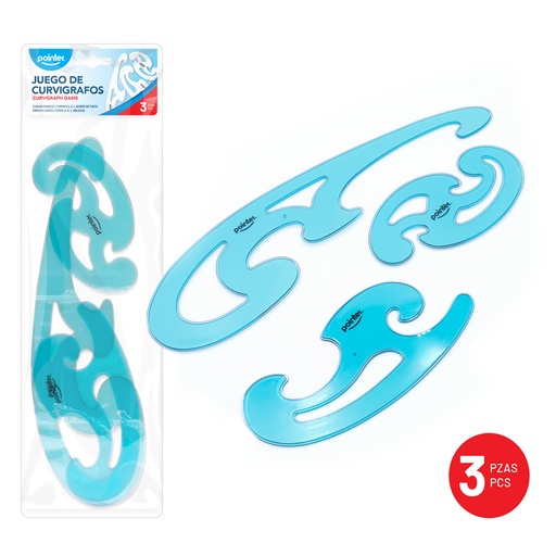 [CUR-3P] JUEGO DE CURVIGRAFOS (3 PCS)