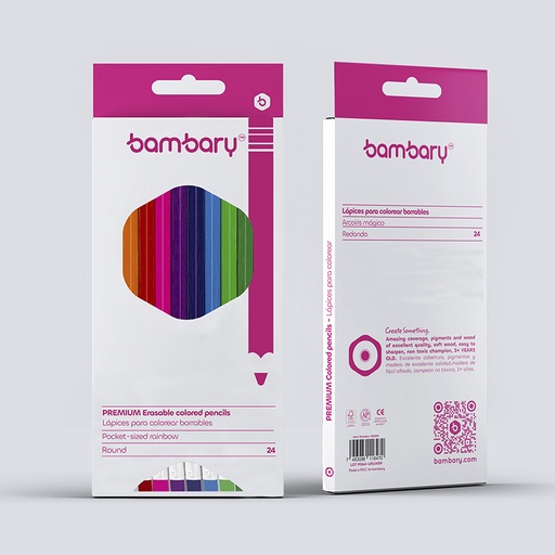 [205-1515/106] LAPICES DE COLORES RED 24 UND BORRABLES 24UND