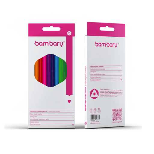 [205-1520/100] LAPICES DE COLORES TRIANGULARES x12UND