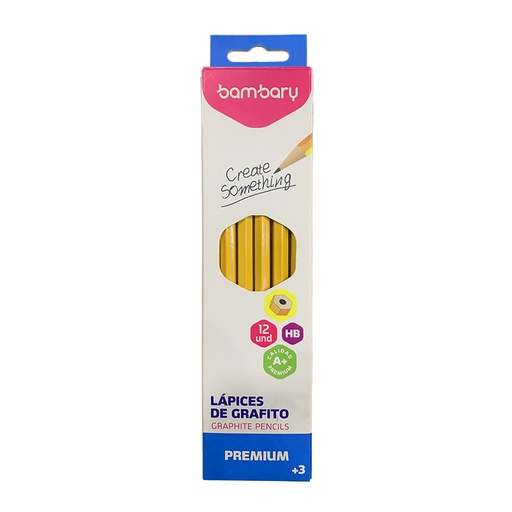 [205-1005/000] LAPICES DE GRAFITO HEXAGONALES x12UND