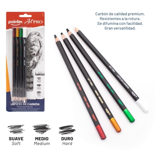 [CP-2247] LAPICES POINTER CARBONCILLO X4