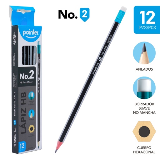 [YP-12HR] LAPIZ HB No.2 x 12 pzas.