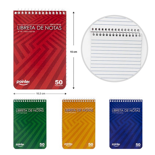 [NB-18-1510] LIBRETA DE APUNTES 4" X 6"