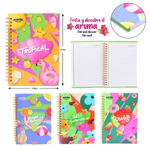 [NB-1981F-B6] LIBRETA DE APUNTES ESPIRAL CON AROMA