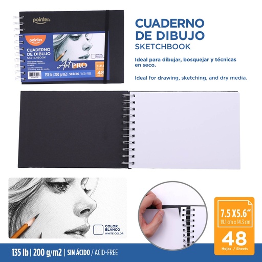[DBSK-200-A5] LIBRETA DE BOCETO ESPIRAL A5
