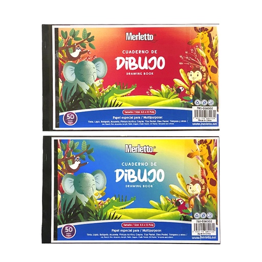 [780-0361302] LIBRETA DE DIBUJO 50 HOJAS