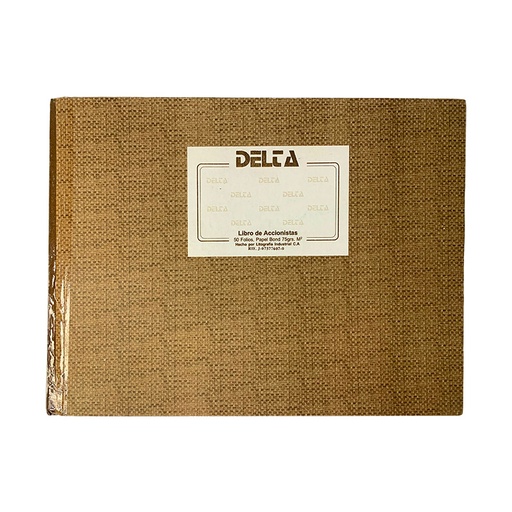 [10471] LIBRO DE ACCIONISTA DELTA 50 FOLIOS DOBLE
