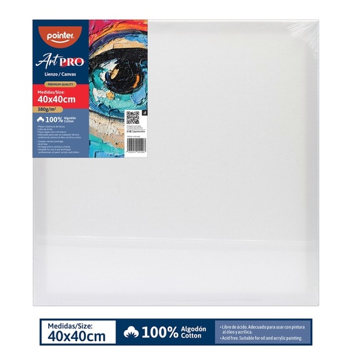 [HCA-4040] LIENZO BLANCO PREMIUM - 40x40CM