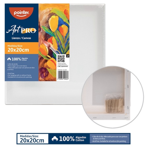 [CA-2020] LIENZO BLANCO 20x20cm